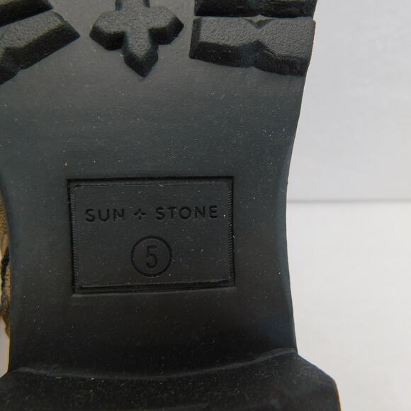 Sun Stone Women's Frankiee Lace-up Zipper Ankle Boots Taupe Size 5 New - Picture 7 of 9